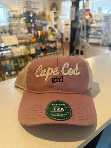 dusty rose cape cod girl hat