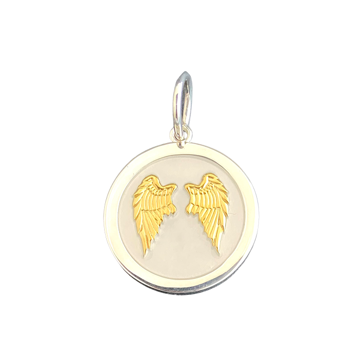 Gold angel wings-ivory-md