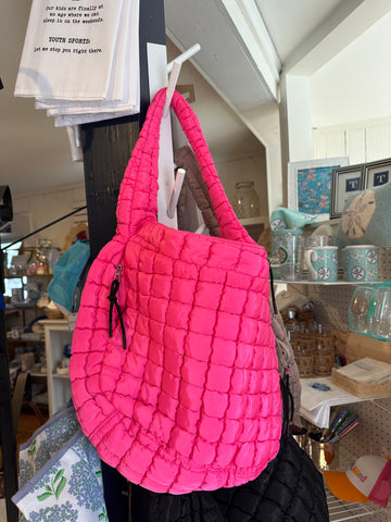 hot pink oversized hobo