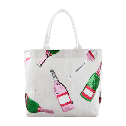 WHITE SPARKLE TOTE