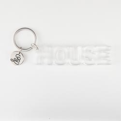 ACRYLIC WORD KEYCHAIN - HOUSE