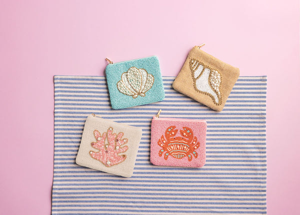 natural shell pouch