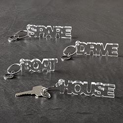 ACRYLIC WORD KEYCHAIN - HOUSE