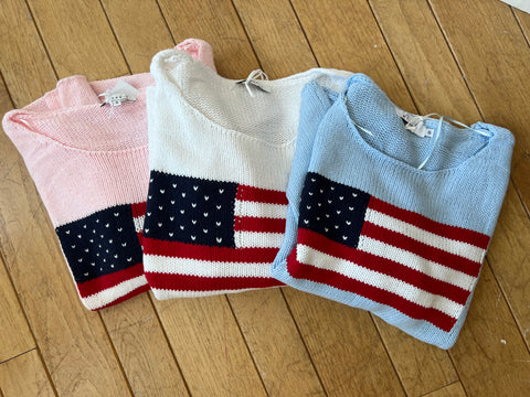 pink flag sweater