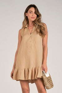 taupe slvless mini dress