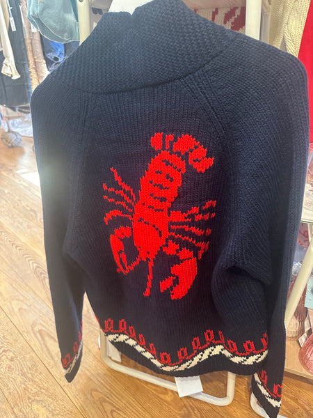 navy lob cardigan-m/l