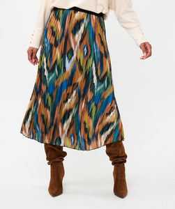 pleated maxi skirt