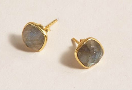 SEMI PRECIOUS GEMSTONE STUD EARRINGS