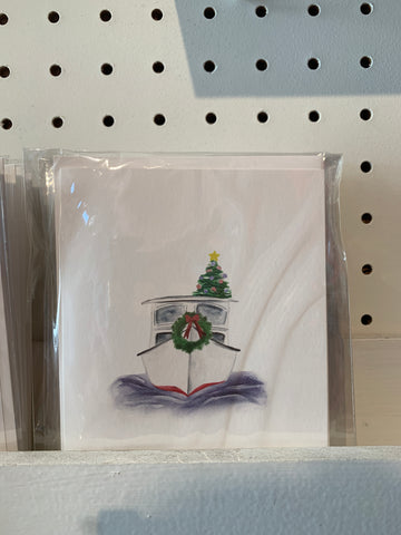 Nautical boat NOTECARD