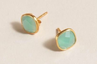 SEMI PRECIOUS GEMSTONE STUD EARRINGS