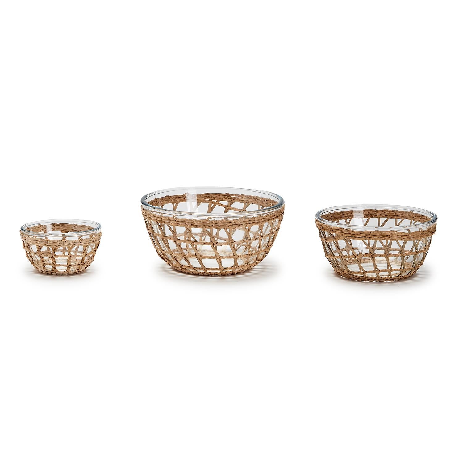 lattice & glass bowl-lg