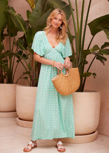 flutter sleeve maxi