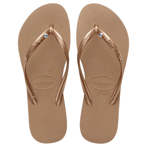 Swarovski crystal embellished flip flop - ROSE GOLD - 7/8