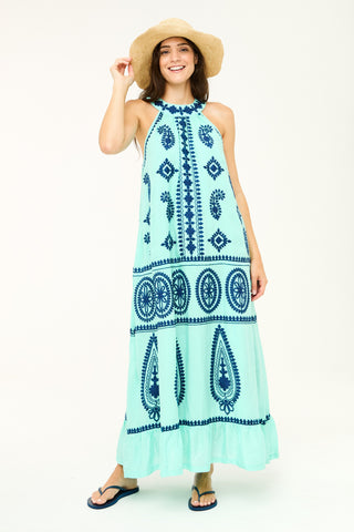 green mustique dress