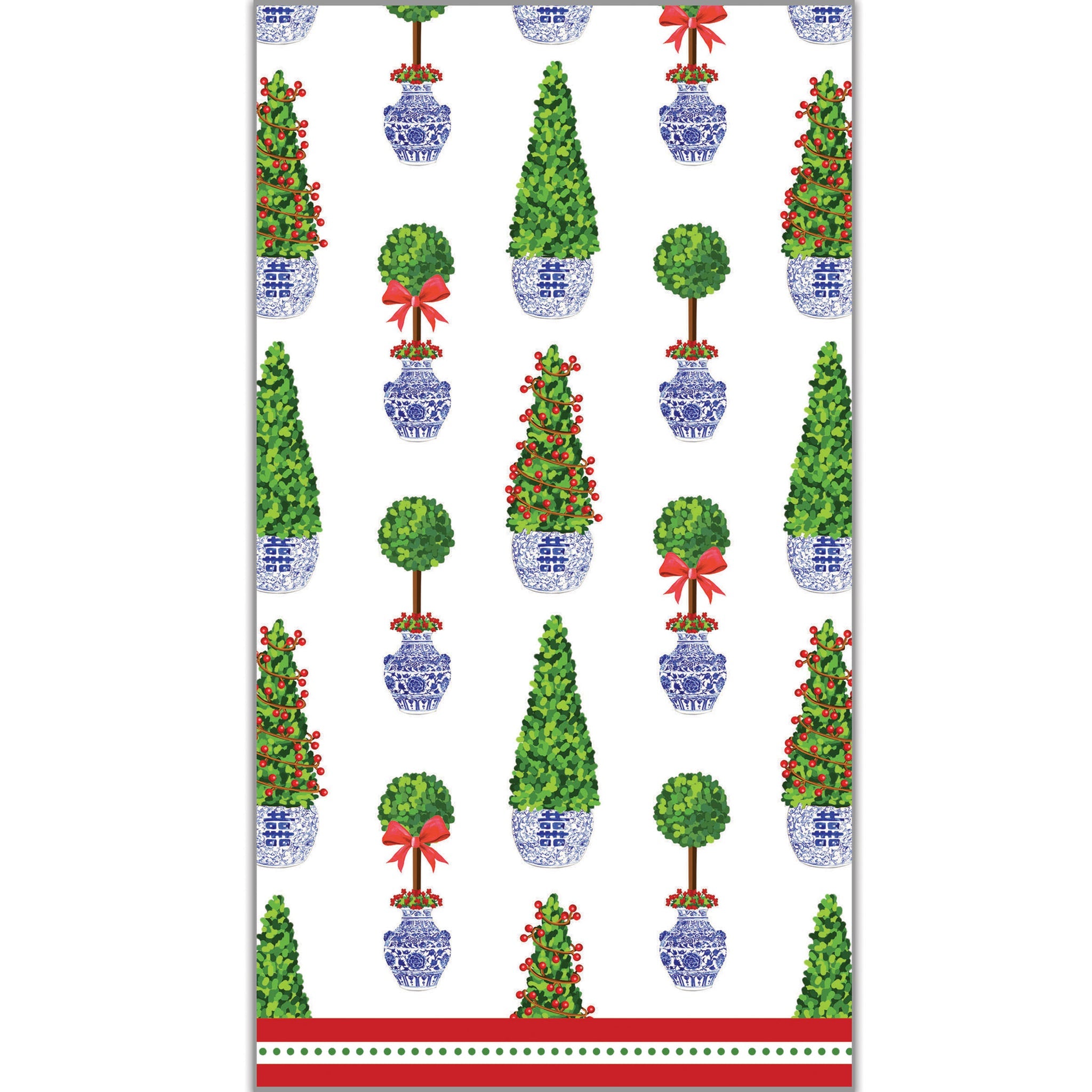 XMAS TOPIARIES GUEST TOWEL