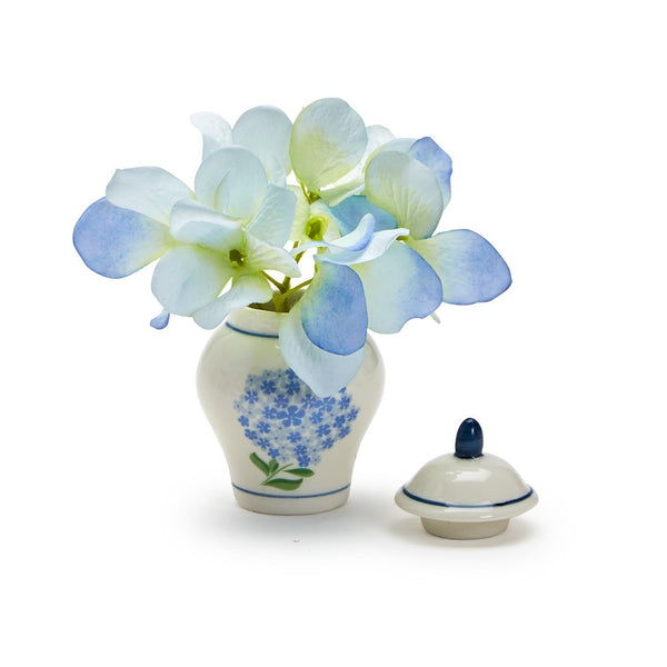 hydrangea jar w/picks