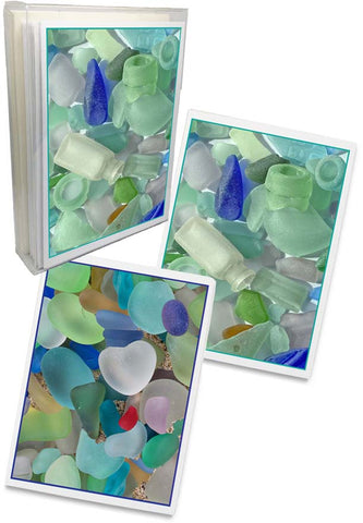 BOXED SEA GLASS CARDS