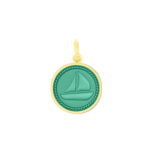 SAILBOAT, ALL GOLD,SEAFOAM SMALL