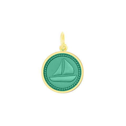 SAILBOAT, ALL GOLD,SEAFOAM SMALL