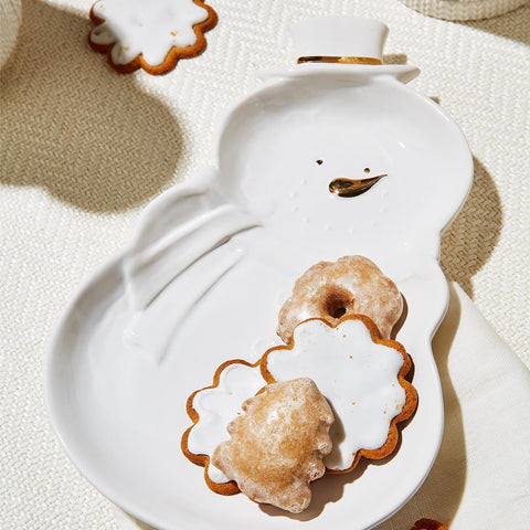 snowman serving dish