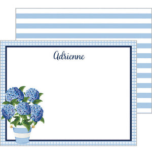 HYDRANGEA STRIPE FLAT CARD