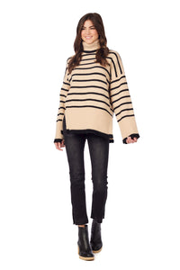 TAN STRIPE SWEATER