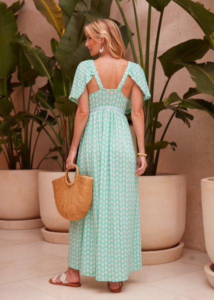 flutter sleeve maxi