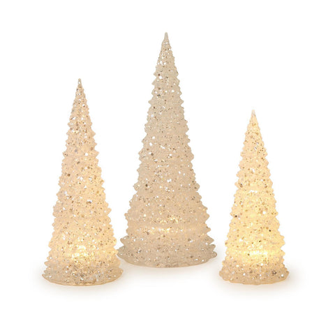 wht led glitter tree-lg