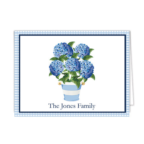 HYDRANGEA STRIPE FOLDED NOTE CARD