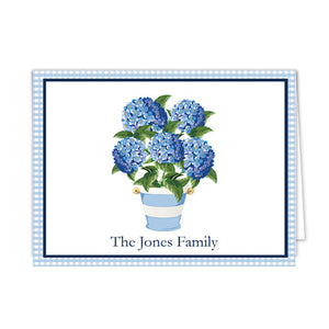 HYDRANGEA STRIPE FOLDED NOTE CARD