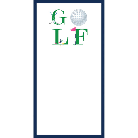 GOLF ICON NOTEPAD 4X8