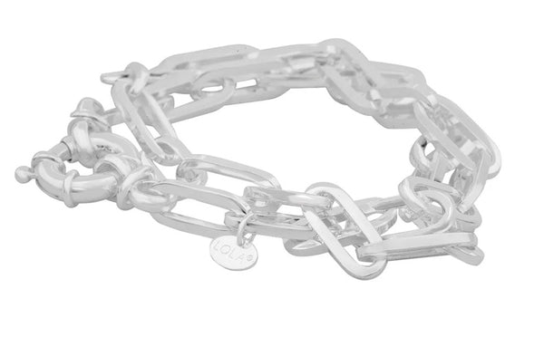 Oval Link Wrap Bracelet - Silver - 8.0- 7mm