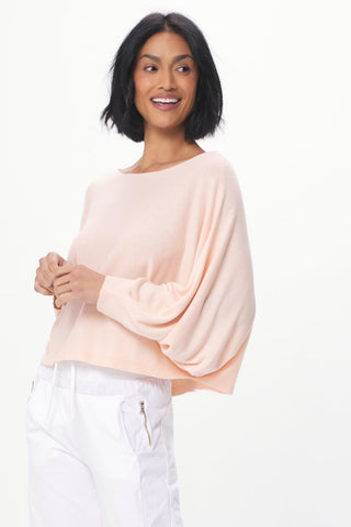 modal batwing sweater-peach