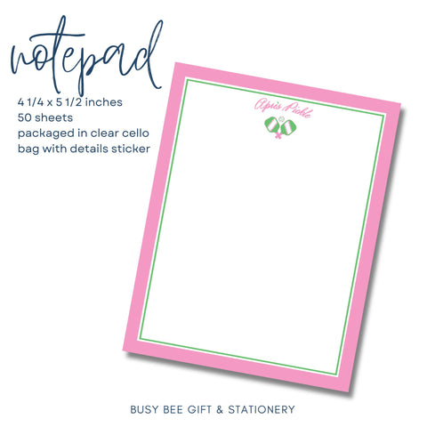 pickleball notepad