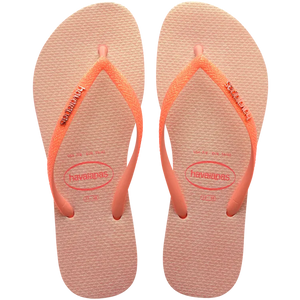 peach glitter flipflop