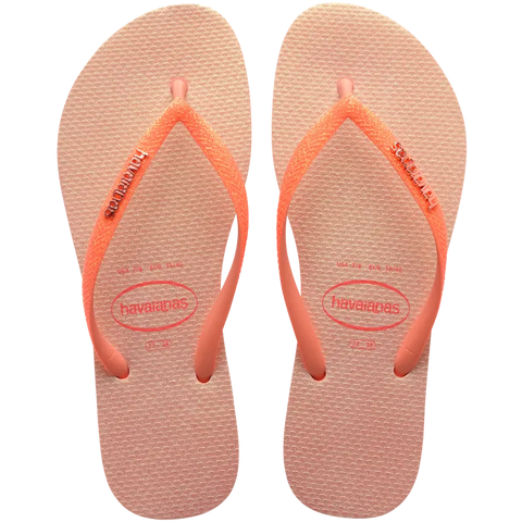 peach glitter flipflop