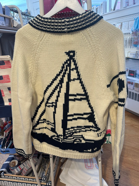 sailboat cardigan