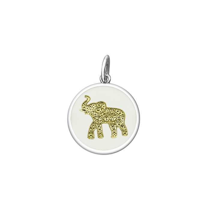 IVORY ELEPHANT, GOLD SMALL