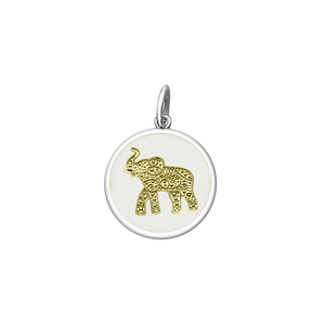 IVORY ELEPHANT, GOLD SMALL