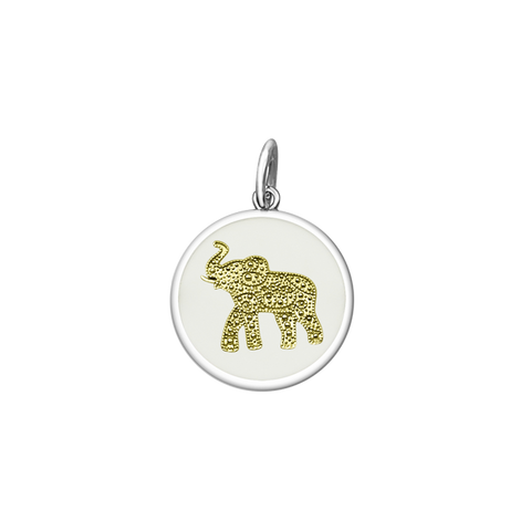 IVORY ELEPHANT, GOLD SMALL