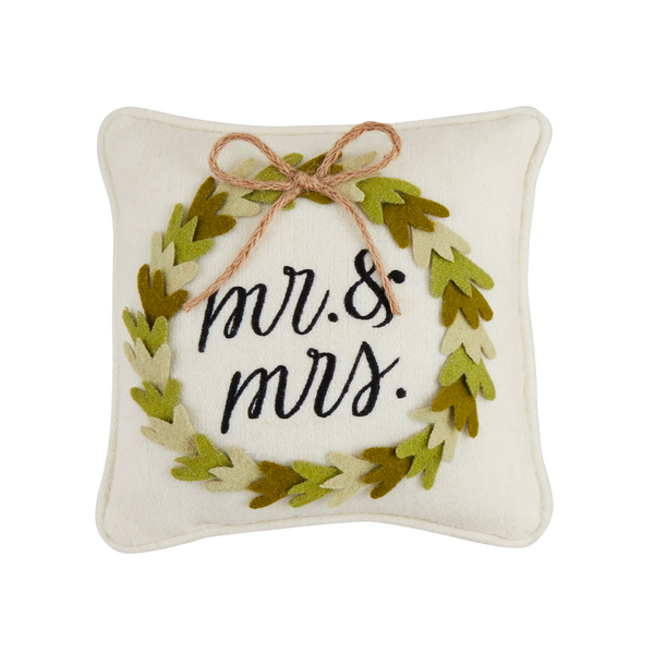 mr./mrs mini pillow