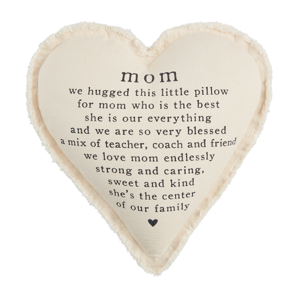 mom heart pillow