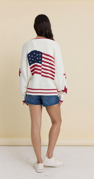 flag cardigan