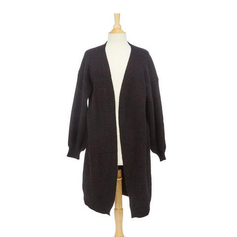 black open cardigan