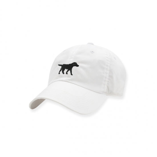 Black lab needlepoint performance hat