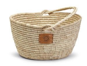 HAND CRAFTED BASKET/TOTE WITH SWING HANDLE