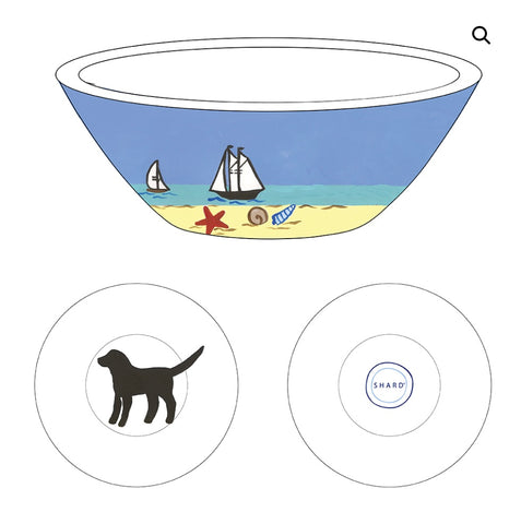 BEACH DOG-BLACK DOG BOWL