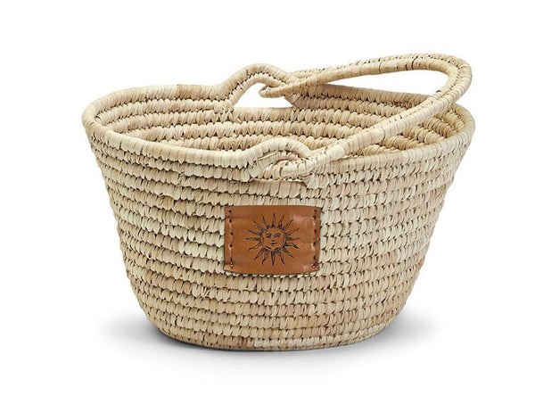 HAND CRAFTED BASKET/TOTE WITH SWING HANDLE