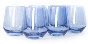 COBALT BLUE STEMESS WINE GLASS