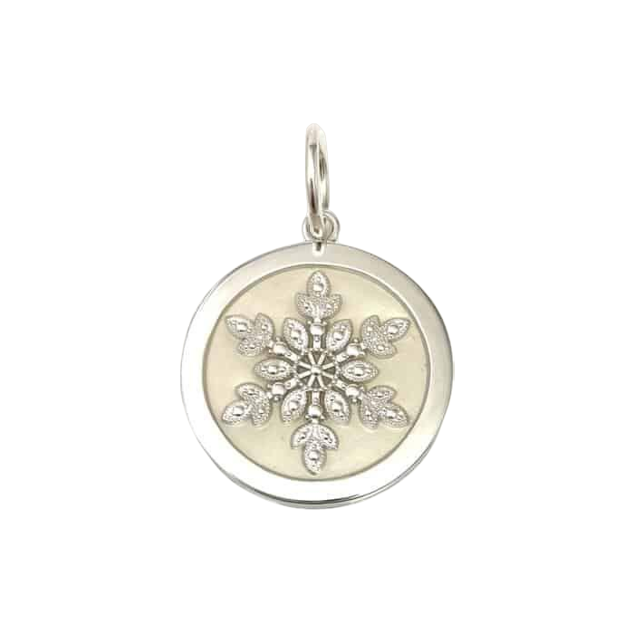 SNOWFLAKE SILVER IVORY MED